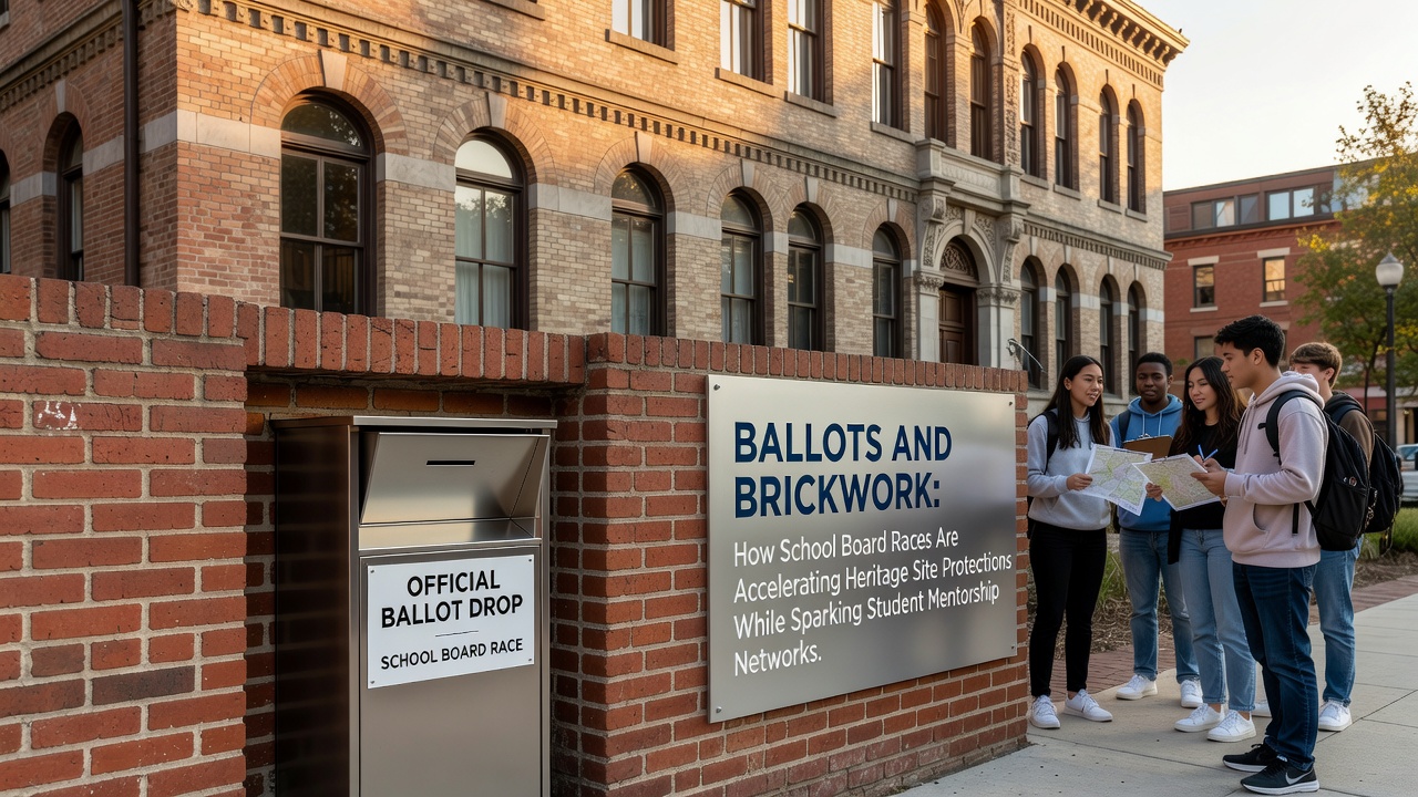 School Board Elections Advance Historic Site Protections Alongside Youth Mentorship Developments