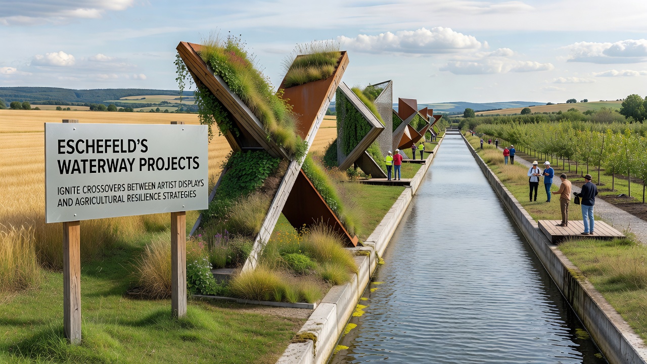 Eschefeld Waterway Developments Link Creative Installations With Farming Endurance Approaches